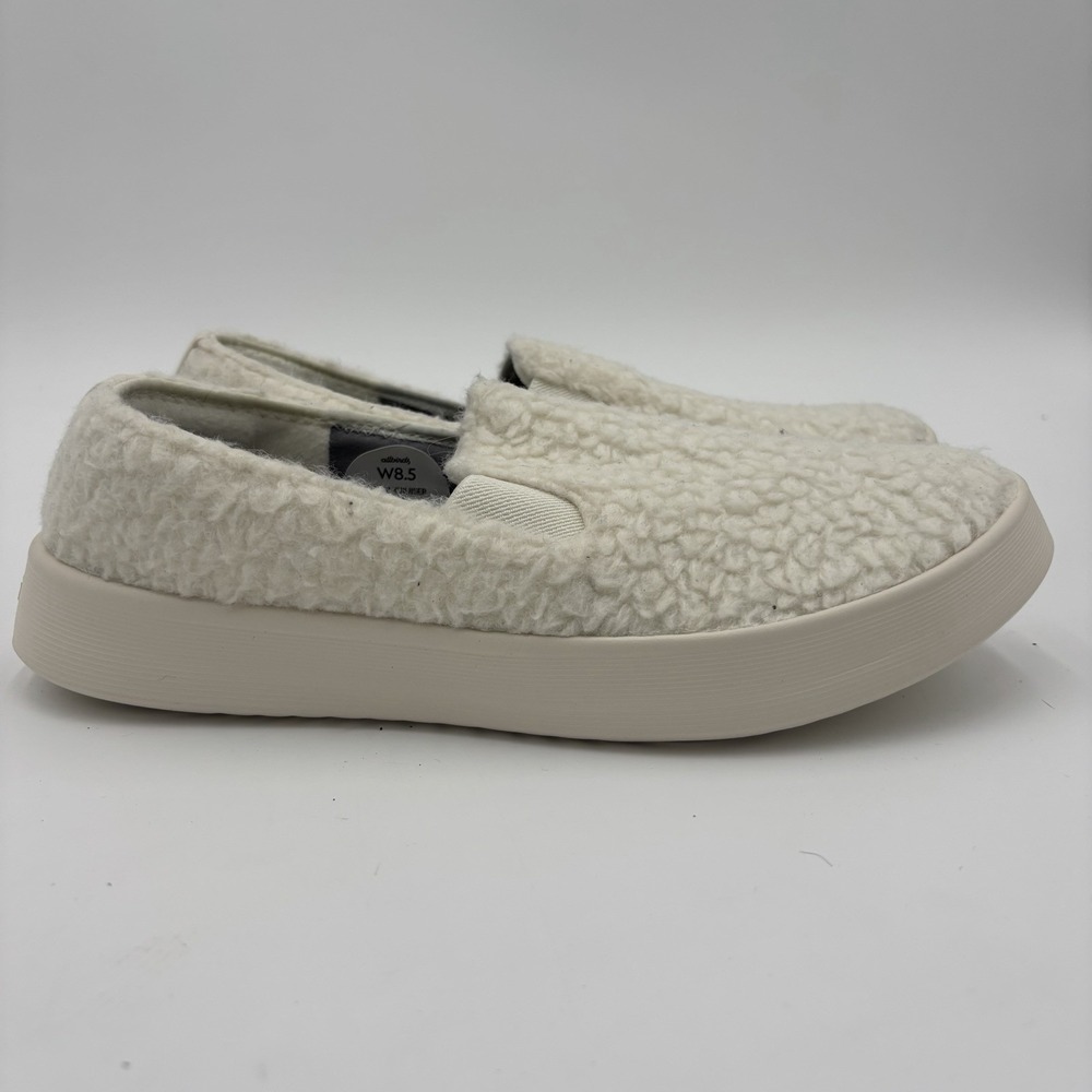 Allbirds Wool Cruiser Slip On Fluff Shoes Womens Size 8.5 White Fleece